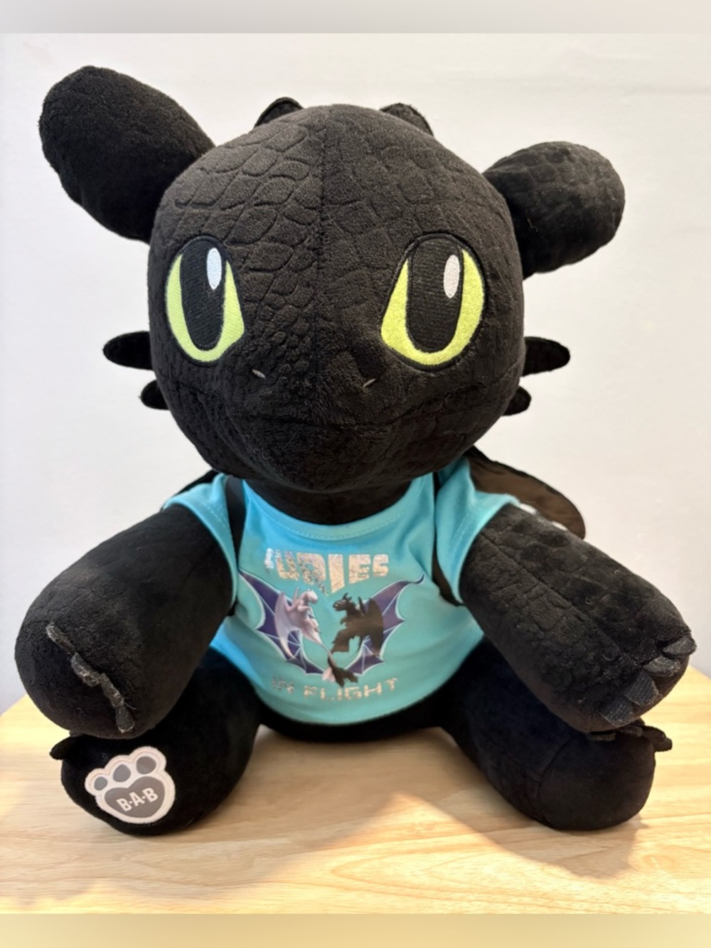 Build A Bear Toothless Plush HTTYD Sound Box Wings Shirt Night Fury